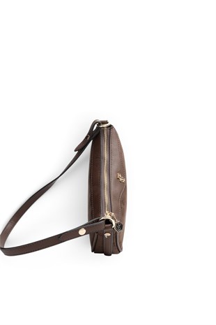 Silver Polo Kahve - Kahve Süet Kadın Çapraz Çanta SP1274