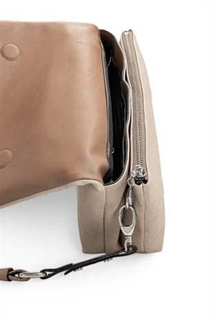 Silver Polo Bej - Latte Fashion Kadın Çapraz Çanta SP1278
