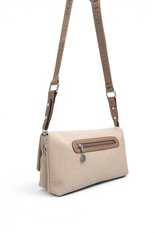 Silver Polo Bej - Latte Fashion Kadın Çapraz Çanta SP1278