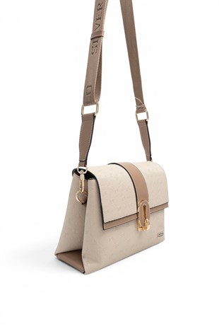 Silver Polo Bej - Latte Fashion Kadın Çapraz Çanta SP1287