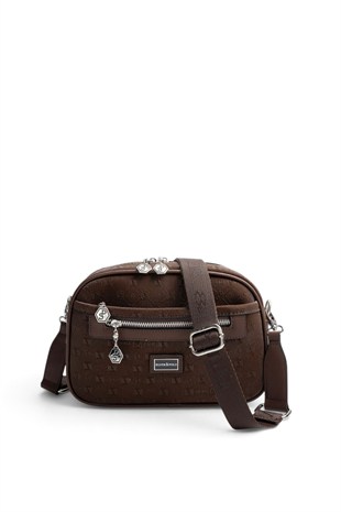 Silver Polo Kahve - Kahve Fashion Kadın Çapraz Çanta SP1297