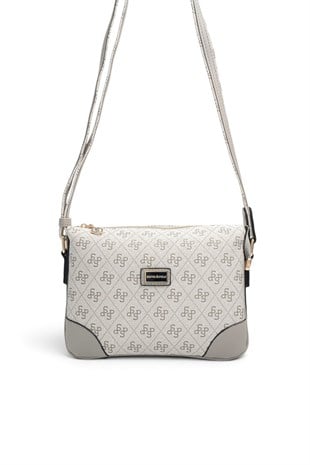 Silver Polo A.Gri - Gri Monogram Kadın Çapraz Çanta SP784