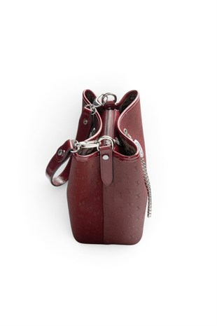 Silver Polo Bordo - 333 Nomy Bordo Fashion Kadın Çapraz Çanta SP967