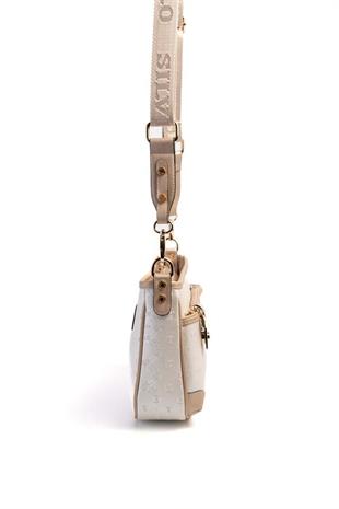 Silver & Polo SP1160 Kadın Çapraz Çanta Logolu Sedef-S.Nut