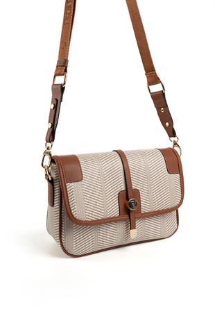 Silver & Polo Bej - Taba SP1182 Kadın Çapraz Çanta