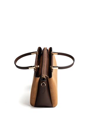 Silver & Polo SP913 Kadın El Çantası Süet Taba-Kahve