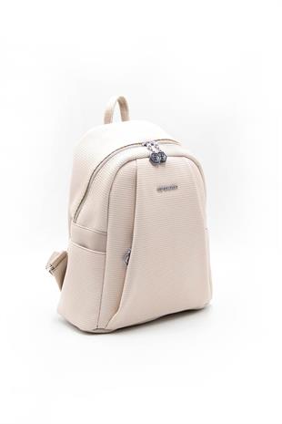Silver & Polo SP926 Kadın Sırt Çantası Petek Bej-Bej