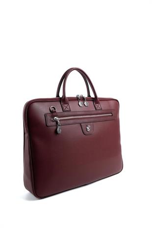 Silver & Polo SP1175 Kadın Laptop & Evrak Çantası Düz Bordo-Bordo