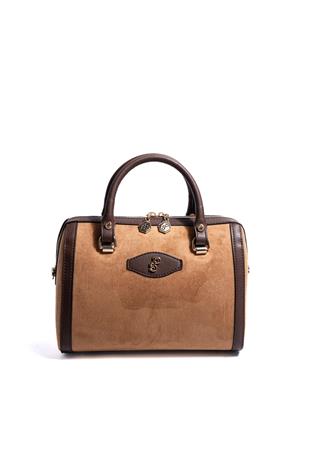 Silver & Polo SP1091 Kadın El Çantası Süet Taba-Kahve