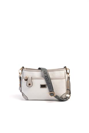 Silver & Polo Beyaz - A.gri SP1160 Kadın Çapraz Çanta