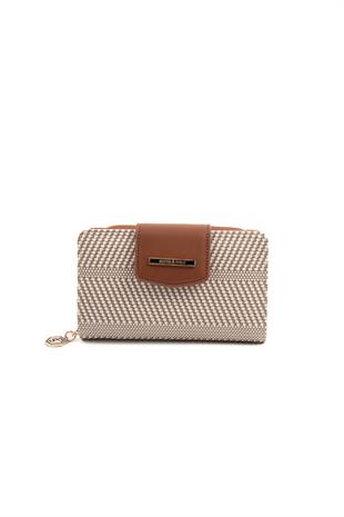 Silver & Polo Bej - Taba SP1202 Kadın Cüzdan & Kartlık