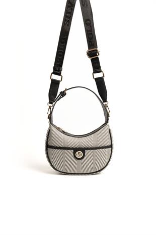 Silver & Polo Siyah Beyaz - Siyah SP1194 Kadın Omuz Çantası