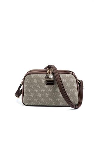 Silver Polo Y.Yeşil - Kahve Monogram Kadın Çapraz Çanta SP899