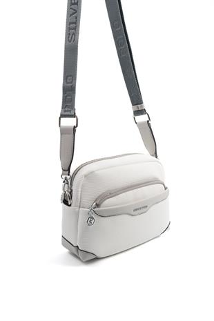 Silver & Polo Beyaz - A.gri SP1201 Kadın Çapraz Çanta