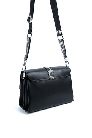 Silver & Polo Leopar Siyah SP1009 Kadın Çapraz Çanta