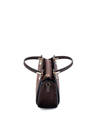 Silver & Polo SP1133 Kadın El Çantası Süet Kahve-Kahve