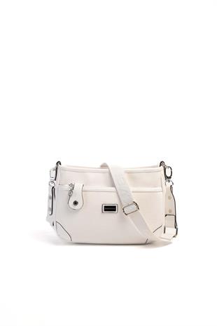 Silver & Polo SP1160 Kadın Çapraz Çanta Petek Beyaz