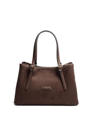 Silver & Polo SP1252 Kadın El Çantası Süet Kahve-Kahve