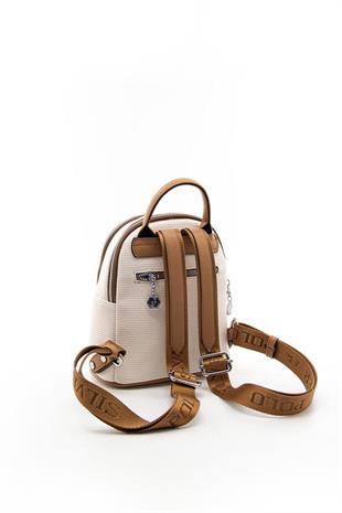 Silver & Polo SP983 Kadın Sırt Çantası Petek Bej-A.Taba