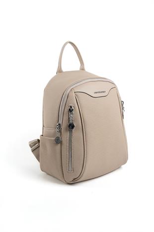 Silver & Polo SP906 Kadın Sırt Çantası Petek Bej-A.Taba