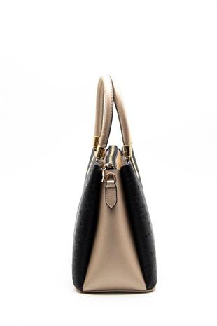 Silver & Polo SP1000 Kadın El Çantası Logolu Siyah-S.Nut