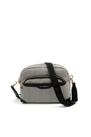 Silver & Polo Siyah Beyaz - Siyah SP1201 Kadın Çapraz Çanta