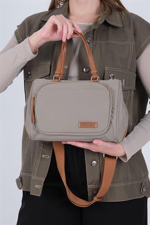 Silver Polo SP1227 Kadın Omuz Çantası Saten Yeşil-Taba