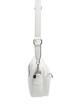 Silver & Polo SP1267 Kadın Çapraz Çanta Petek Beyaz-Beyaz