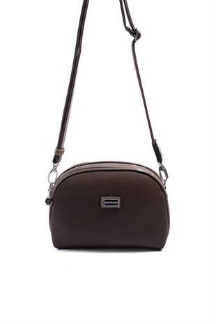 Silver & Polo SP765 Kadın Çapraz Çanta Petek Kahve-Vizon