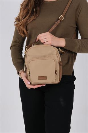 1220 Kadın Çapraz Çanta  Vizon-Camel