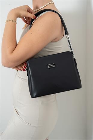 Silver & Polo Siyah - Siyah SP937 Kadın Omuz Çantası