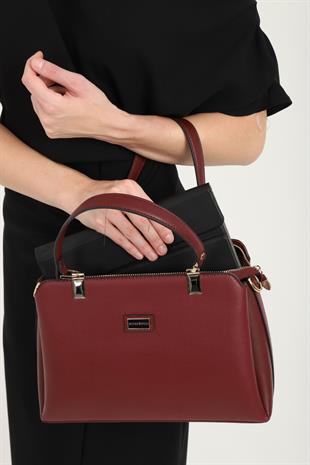 Silver & Polo Bordo - Bordo SP972 Kadın El Çantası