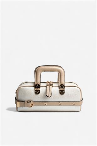 Silver & Polo SP1258 Kadın El Çantası Logolu Sedef-S.Nut