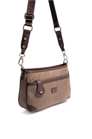 Silver & Polo SP1160 Kadın Çapraz Çanta Süet Vizon-Kahve