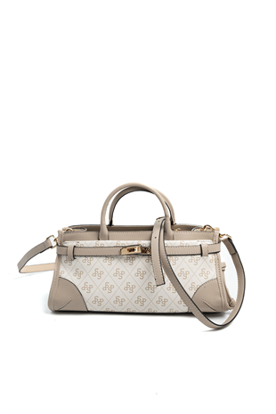 Silver & Polo SP1260 Kadın El Çantası Monogram Bej-Kum