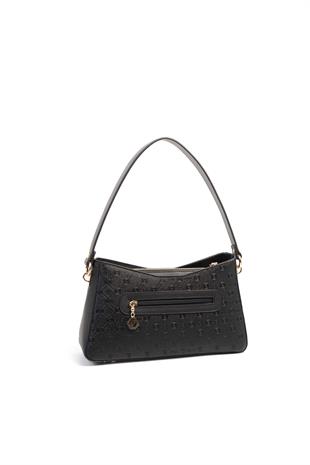 Silver & Polo Siyah - Platin SP1102 Kadın Omuz Çantası