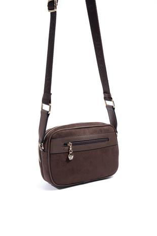 Silver & Polo SP1162 Kadın Çapraz Çanta Süet Kahve