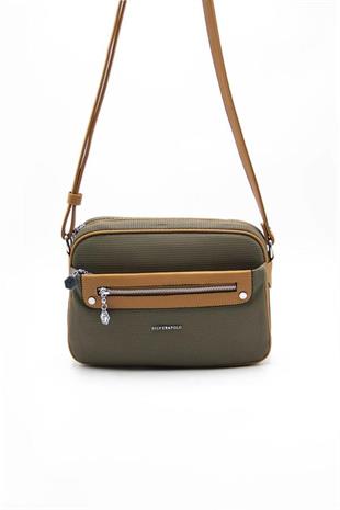 Silver & Polo SP753 Kadın Çapraz Çanta Petek L.Haki-A.Taba