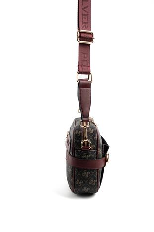 Silver & Polo Kahve Sarı - Bordo SP1256 Çapraz Çanta