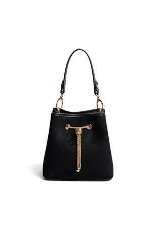 Silver & Polo SP1266 Kadın Çapraz Çanta Süet Siyah