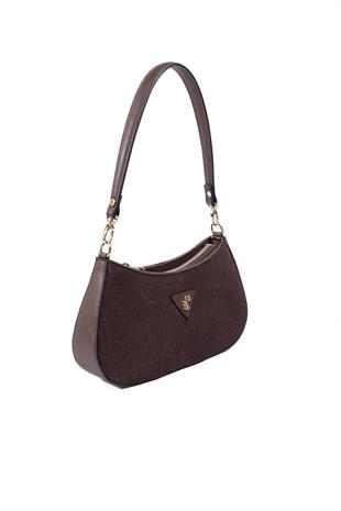 Silver & Polo SP1251 Kadın Omuz Çantası Süet Kahve-Kahve