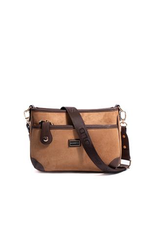 Silver & Polo SP1160 Kadın Çapraz Çanta Süet Taba-Kahve