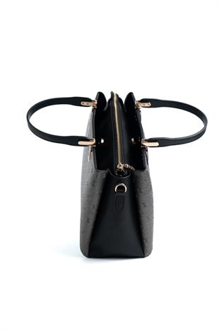 Silver & Polo Platin - Siyah SP1253 Kadın El Çantası