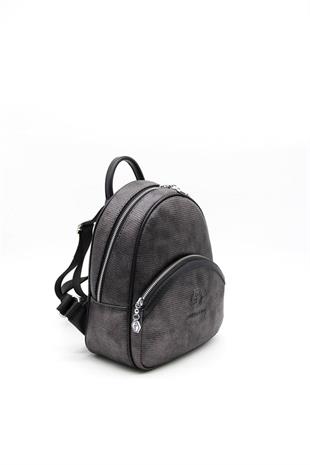 Silver & Polo SP945 Kadın Sırt Çantası Petek M.Gümüş-Siyah