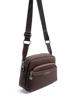 Silver & Polo SP1201 Kadın Çapraz Çanta Petek Kahve