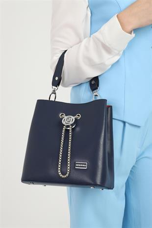 Silver & Polo SP967 Kadın Çapraz Çanta Düz Lacivert
