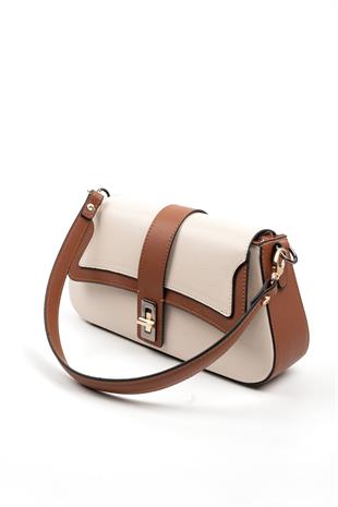 Silver & Polo Bej - Taba SP1177 Kadın Omuz Çantası