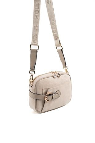 Silver & Polo SP1256 Kadın Çapraz Çanta Süet Bej-Kum