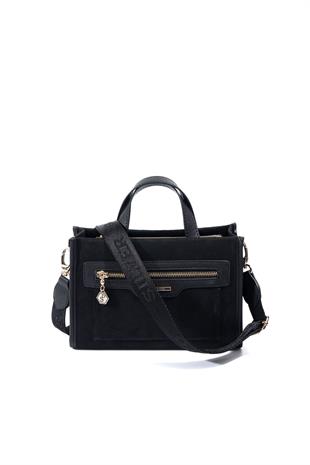 Silver & Polo SP1271 Kadın El Çantası Süet Siyah