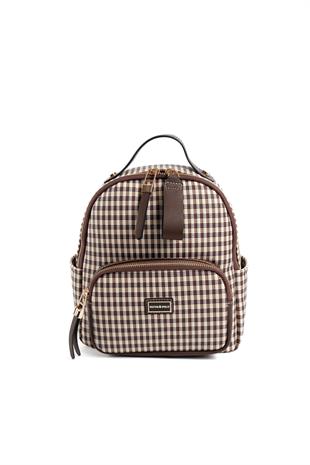 Silver & Polo Kahve Sarı - Kahve SP1130 Kadın Sırt Çantası